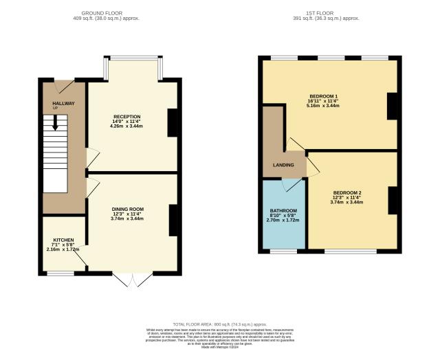 Floorplan of 4 Marlow Road, Southall, Middlesex