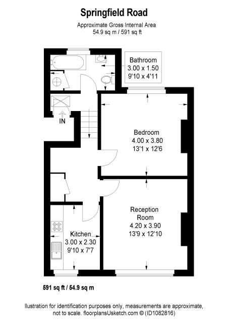 Floorplan of 14d Springfield Rd, Kingston Upon Thames, Surrey