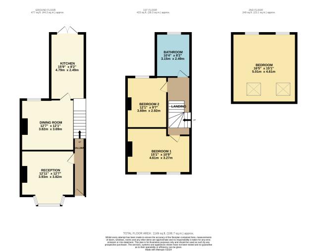 Floorplan of 70 Chilswell Road, Oxford, Oxfordshire