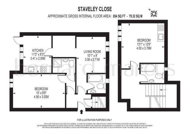 Floorplan of 90 Staveley Close, Peckham, London