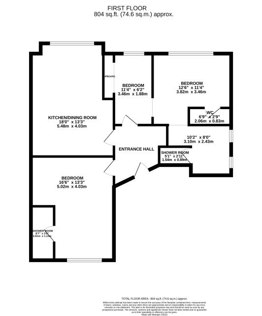 Floorplan of Flat 3, 19 Kings Avenue, Ealing, London